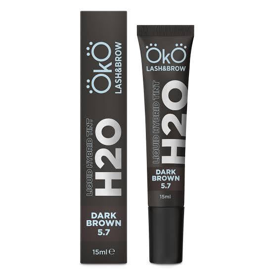Vopsea pentru sprâncene și gene OKO Liquid Hybrid Tint H2O dark brown 5.7 , 15 ml