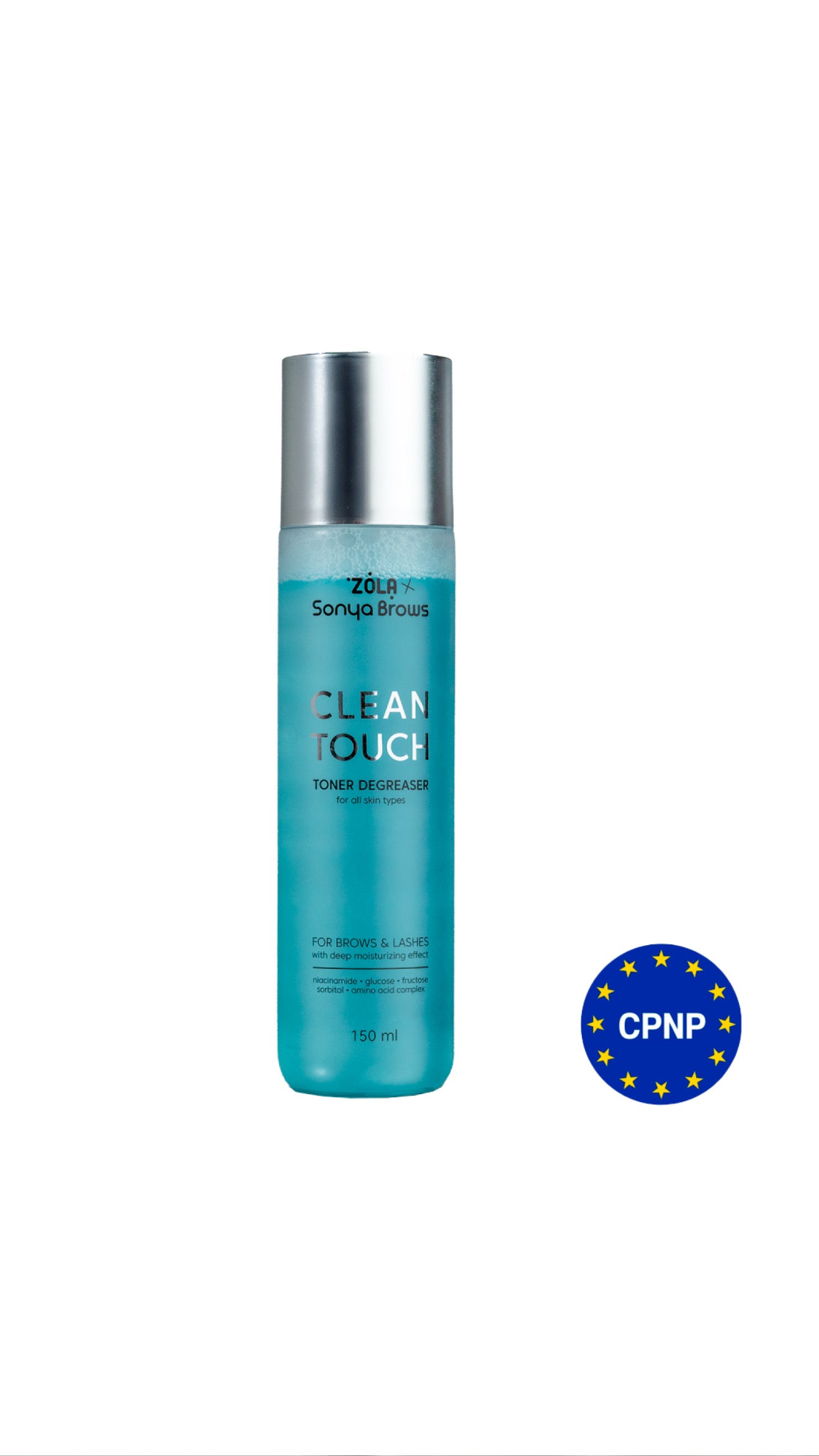 Toner și degresant pentru sprâncene și gene Clean Touch de la ZOLA x Sonya Brows