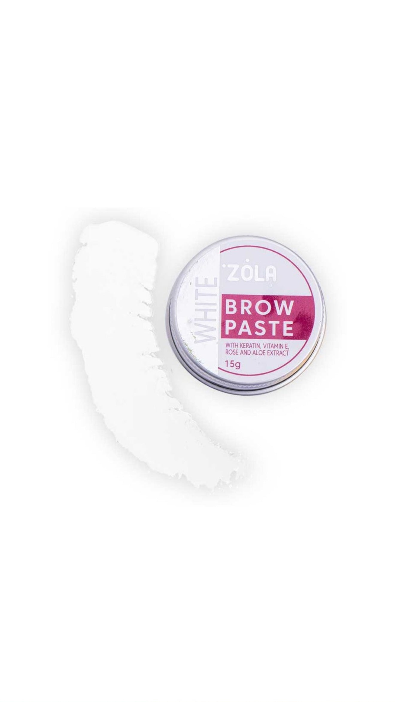 Pasta albă pentru sprâncene ZOLA Brow Paste White