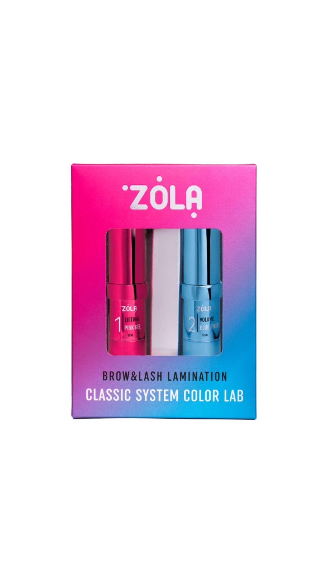 ZOLA – Set Color Lab pentru laminare sprâncene și gene Brow & Lash Lamination Classic System, 2×10 ml