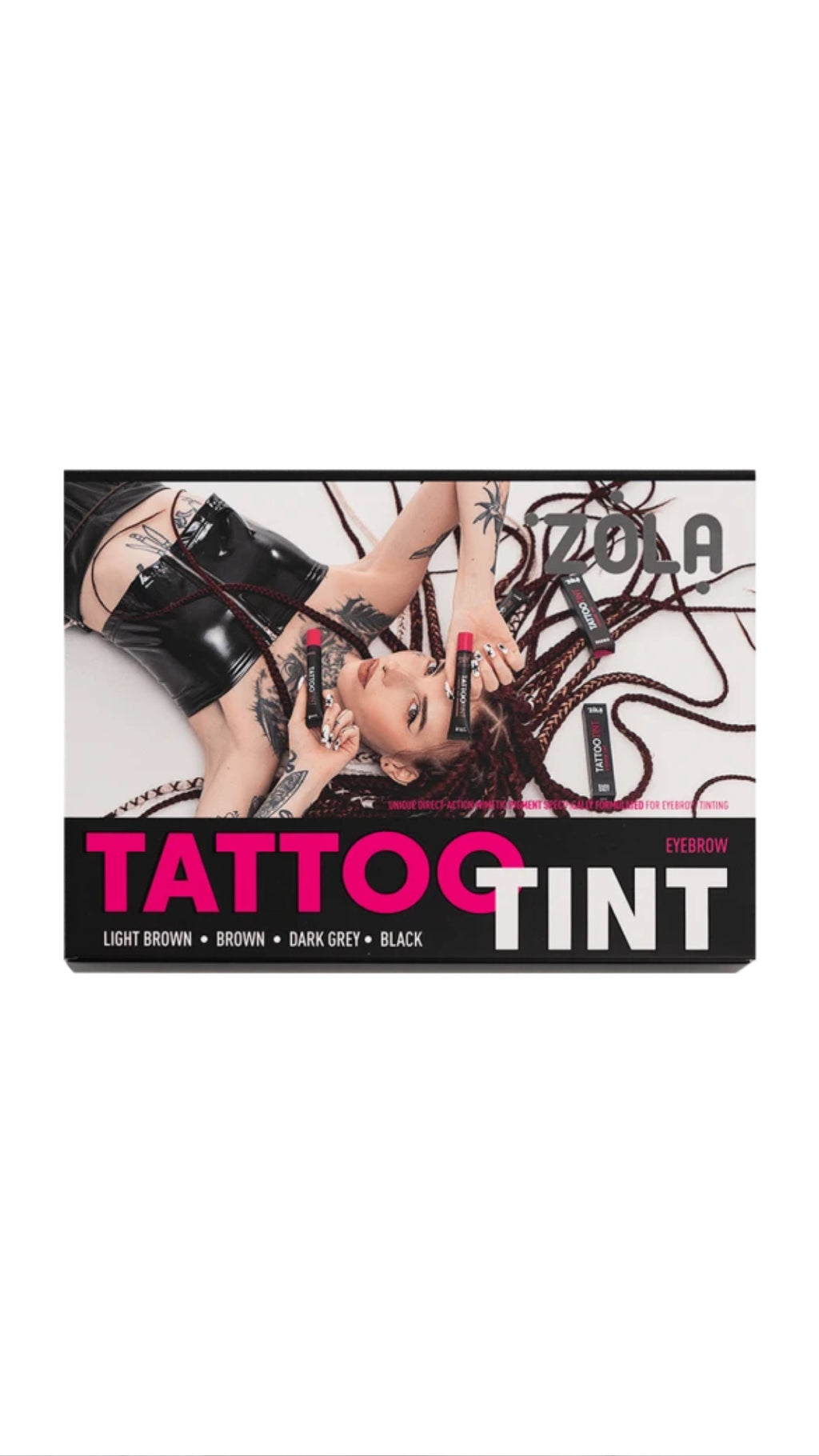 ZOLA – Set de vopsele pentru sprâncene și gene Tattoo Tint Kit, 4 × 15 ml