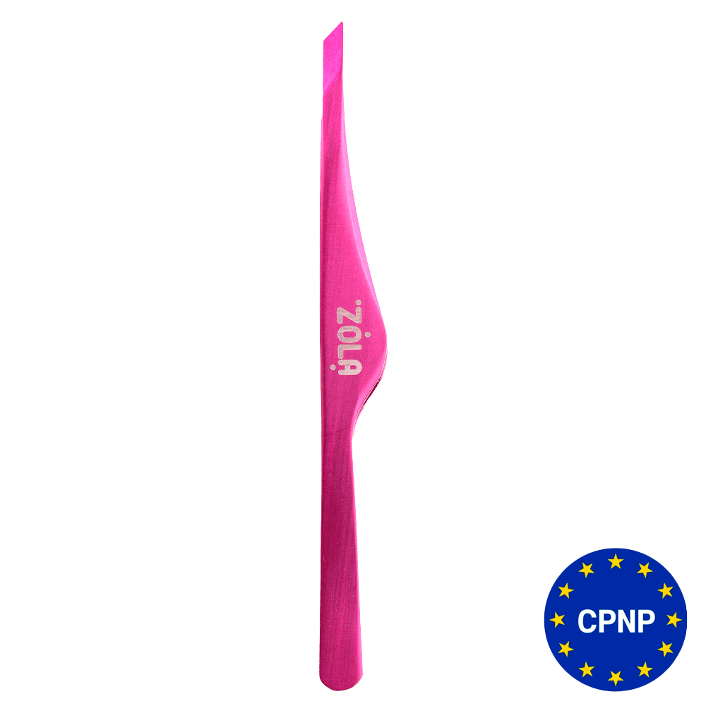 ZOLA Color Series – Pensetă profesională teșită pentru sprâncene Pink