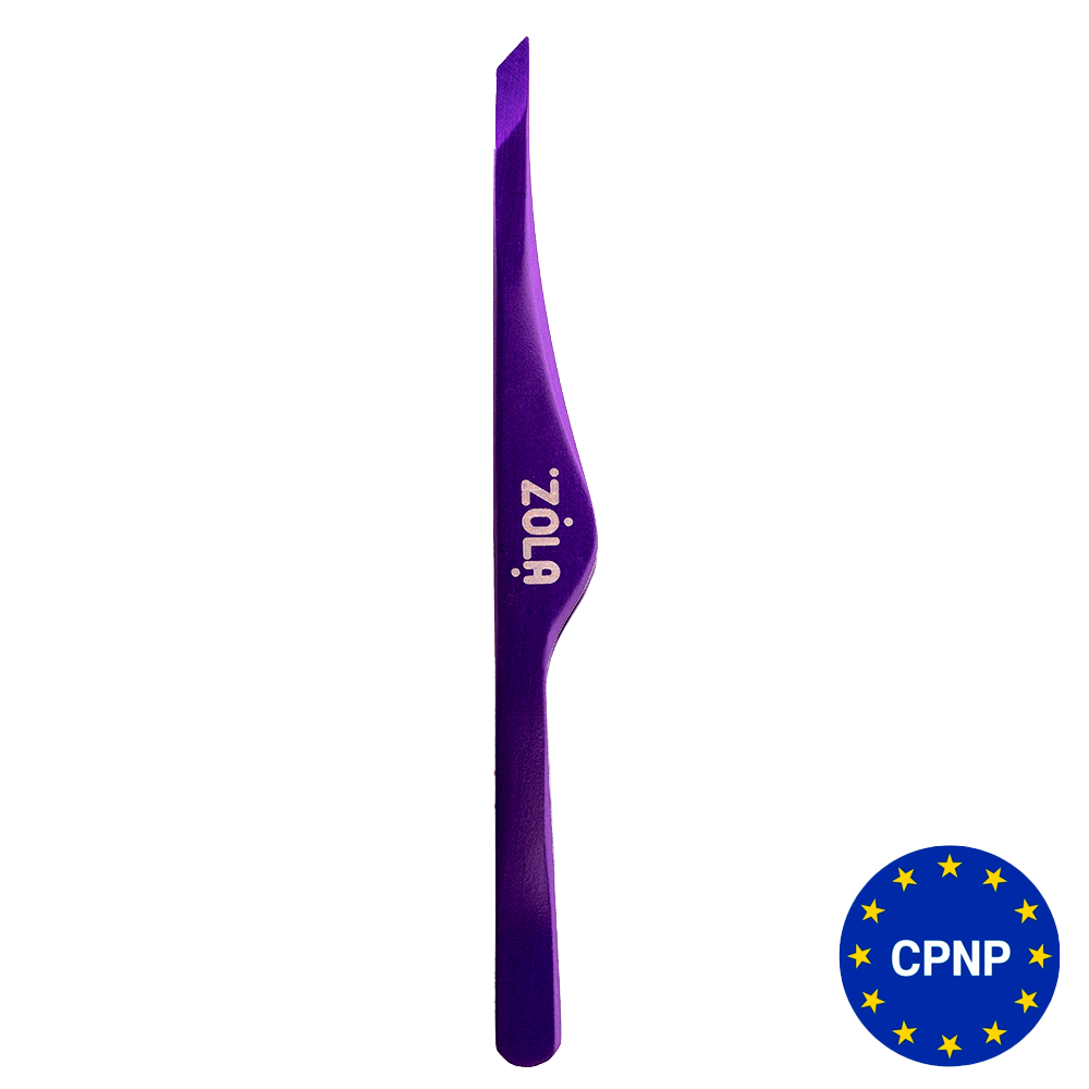 ZOLA Color Series – Pensetă profesională teșită pentru sprâncene Purple